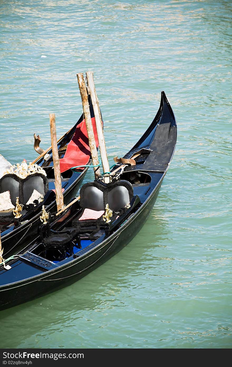 Venice canals and gondola