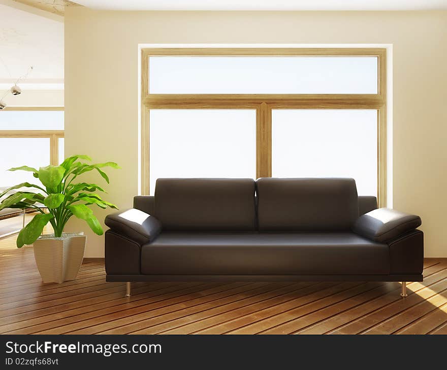 Modern interior room with nice furniture inside. Modern interior room with nice furniture inside