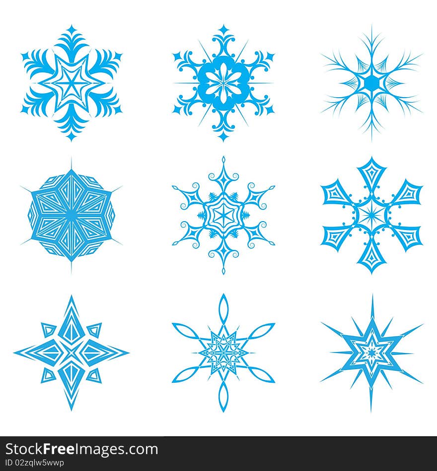 Illustration of the group snowflake. Illustration of the group snowflake