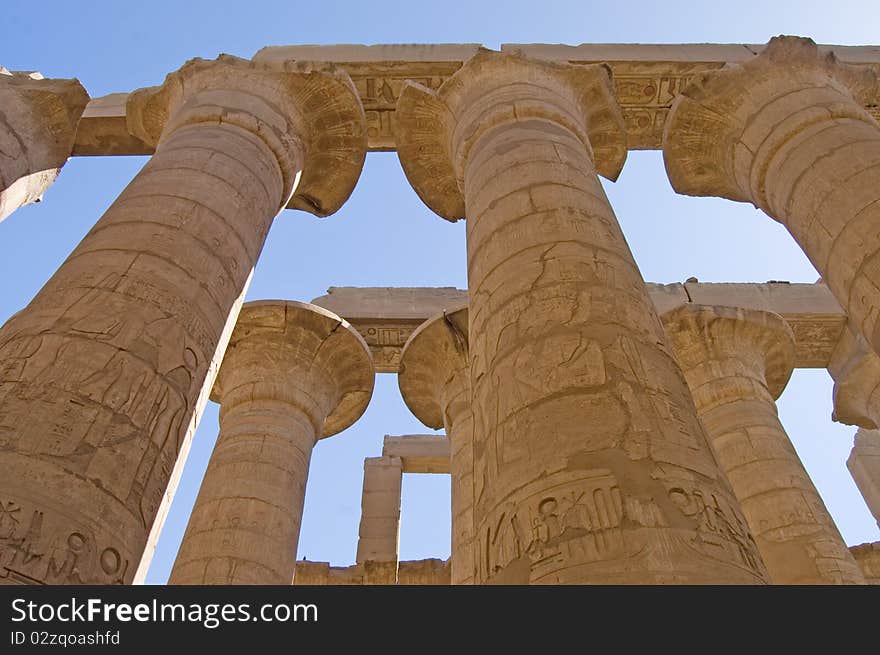 Columns at Karnak Temple