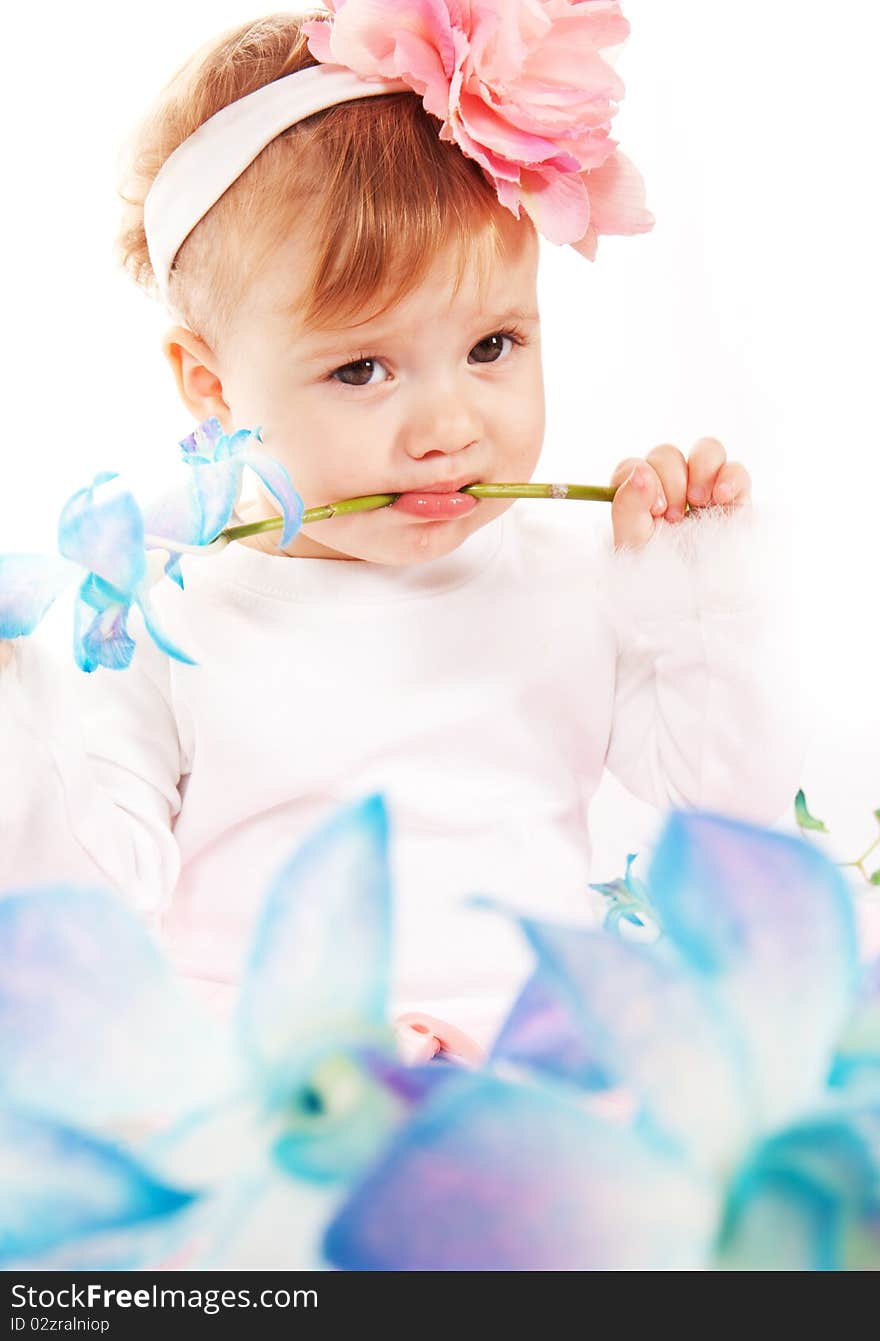 Happy Child isolated on white. Happy Child isolated on white