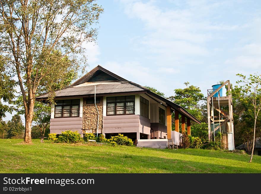 House on the mountain in national park