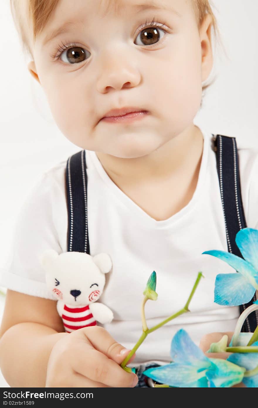 Happy Child isolated on white. Happy Child isolated on white