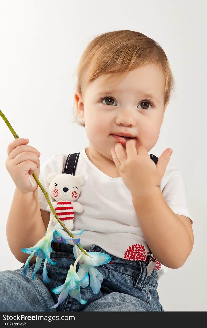 Happy Child isolated on white. Happy Child isolated on white