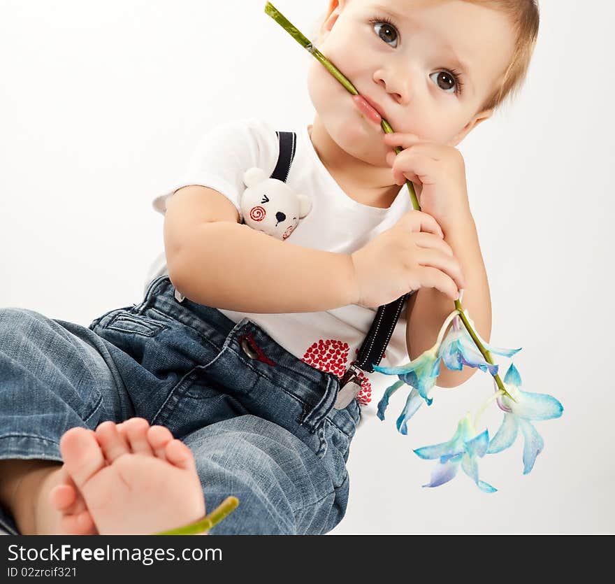 Happy Child isolated on white. Happy Child isolated on white