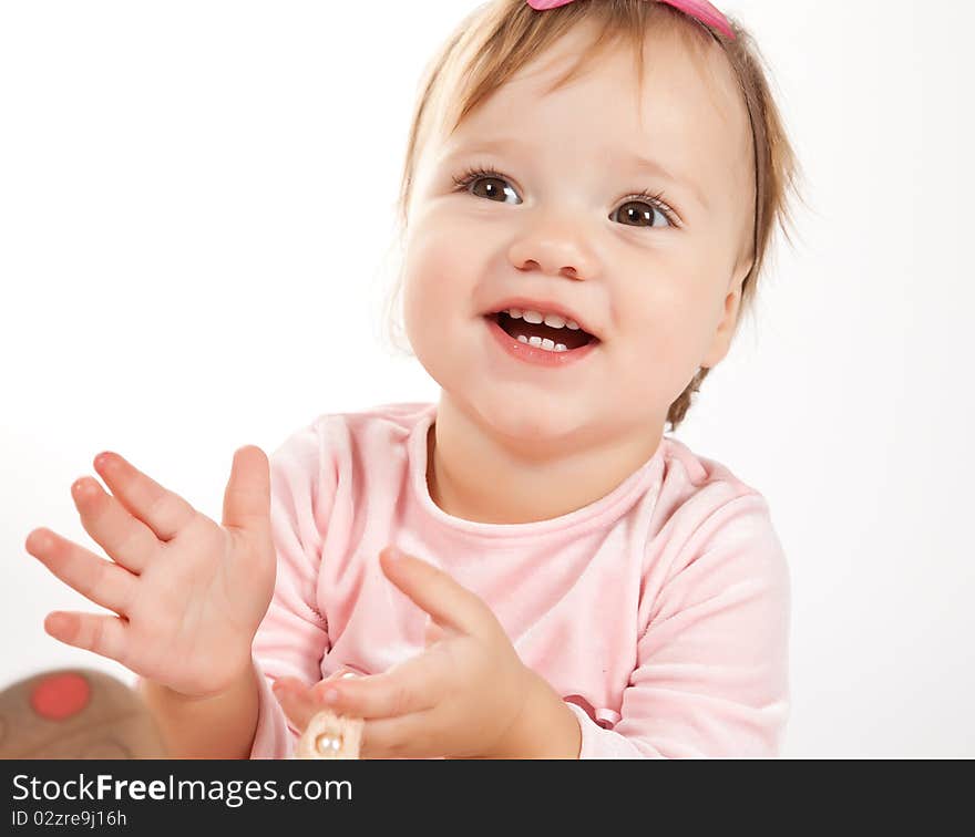 Happy Child isolated on white. Happy Child isolated on white