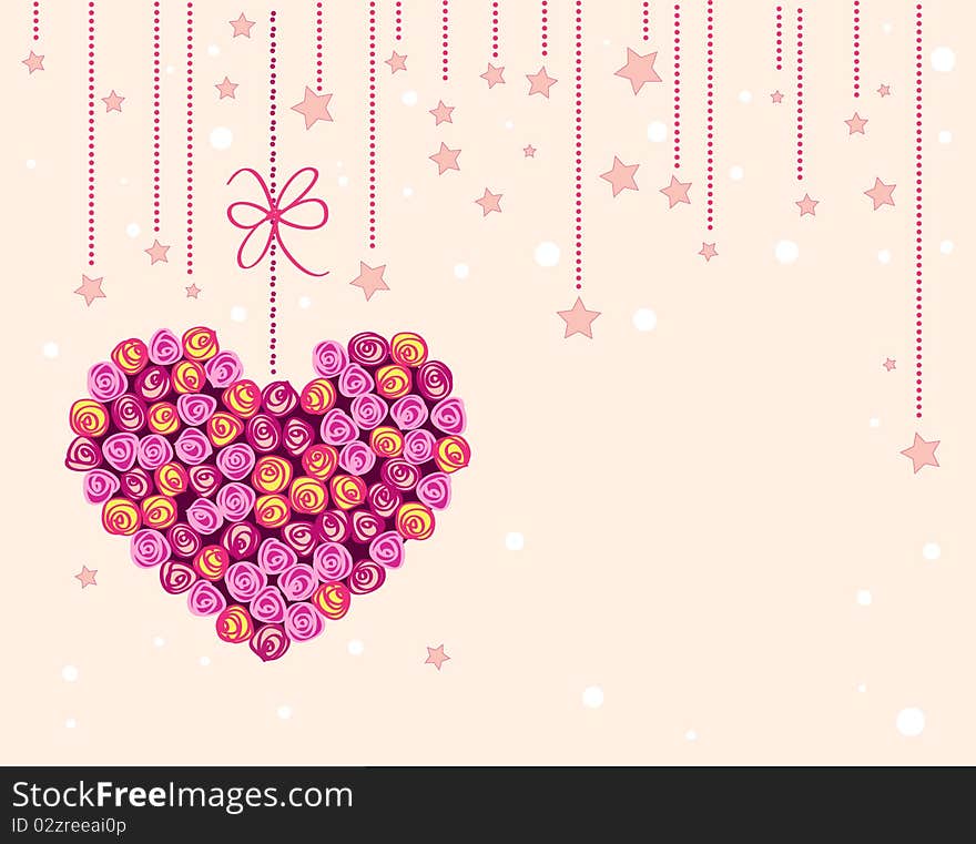 Background With Floral Heart