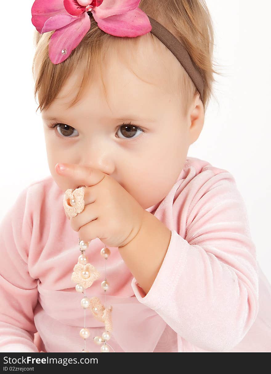 Happy Child isolated on white. Happy Child isolated on white