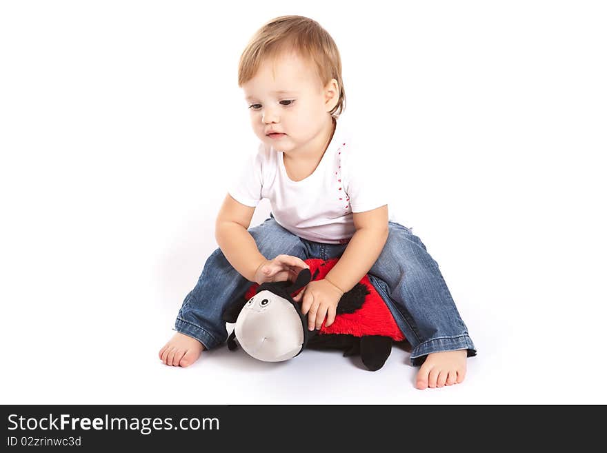 Happy Child isolated on white. Happy Child isolated on white