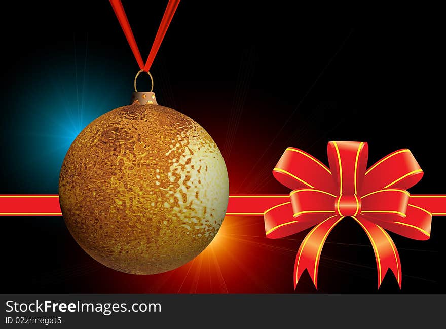 The Christmas ornaments lights balls on the abstract background. The Christmas ornaments lights balls on the abstract background