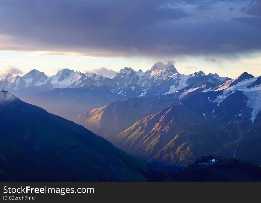 Dawning on mountain