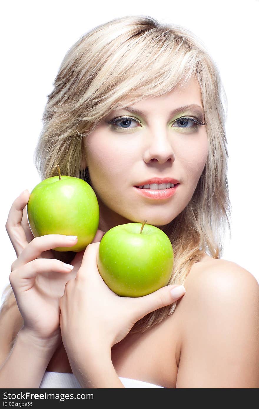 Young Girl With  Apples