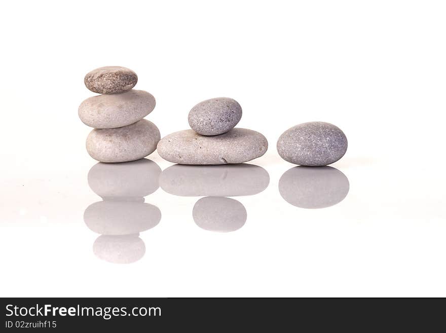 PEBBLES ARRANGEMENT isolated on white