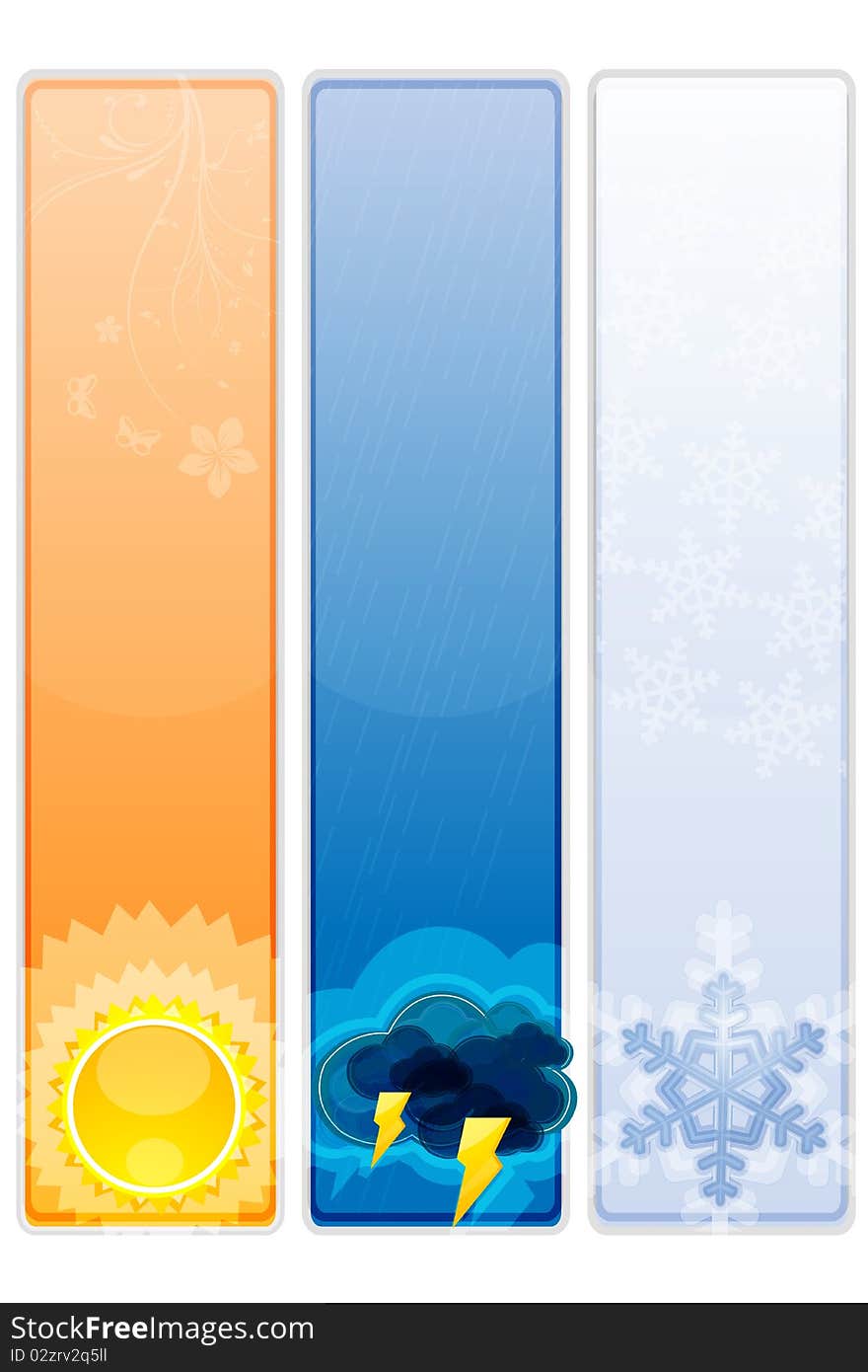 Illustration of types of weather. Illustration of types of weather