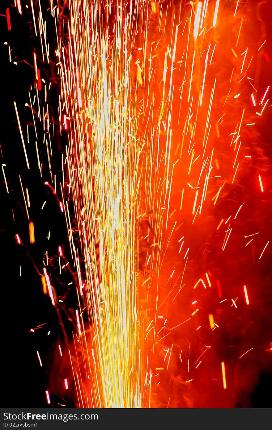 A great explosion of a fire cracker blast.