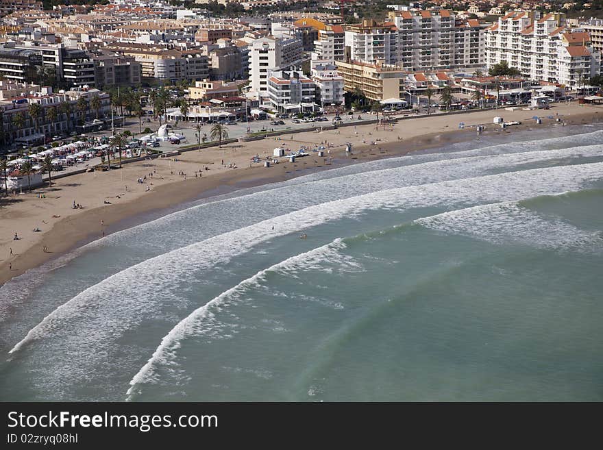 Peniscola beach in Castellon, Spain