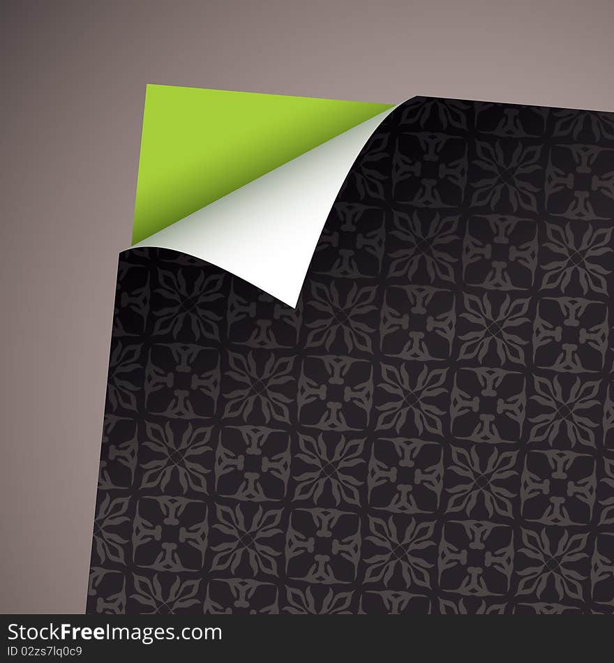 Wallpaper paper icon with green card and modern pattern. Wallpaper paper icon with green card and modern pattern