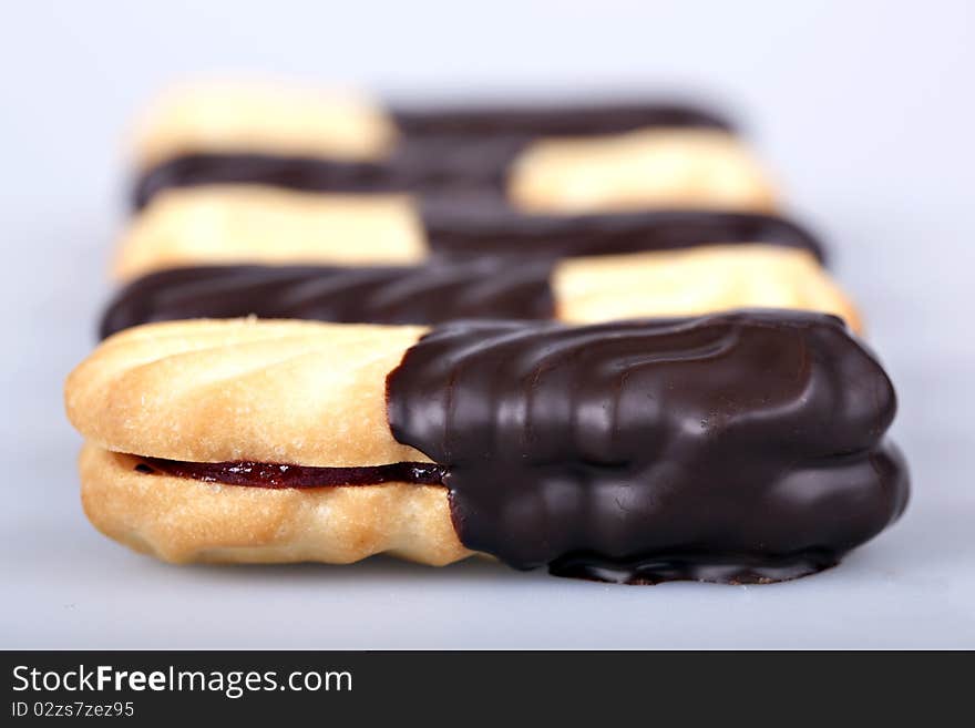 Cookies on white background