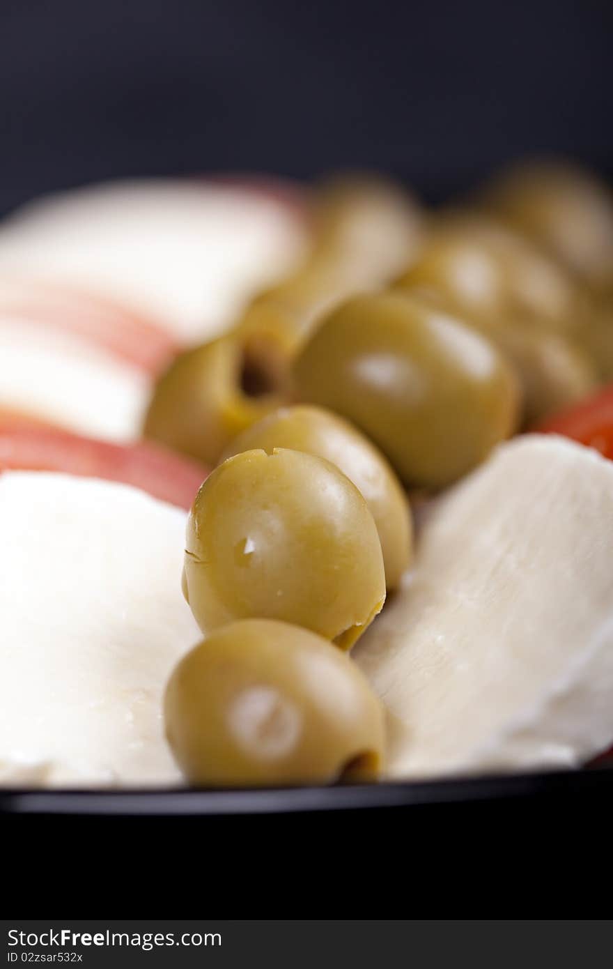 Mozzarella, Tomatoes And Olives