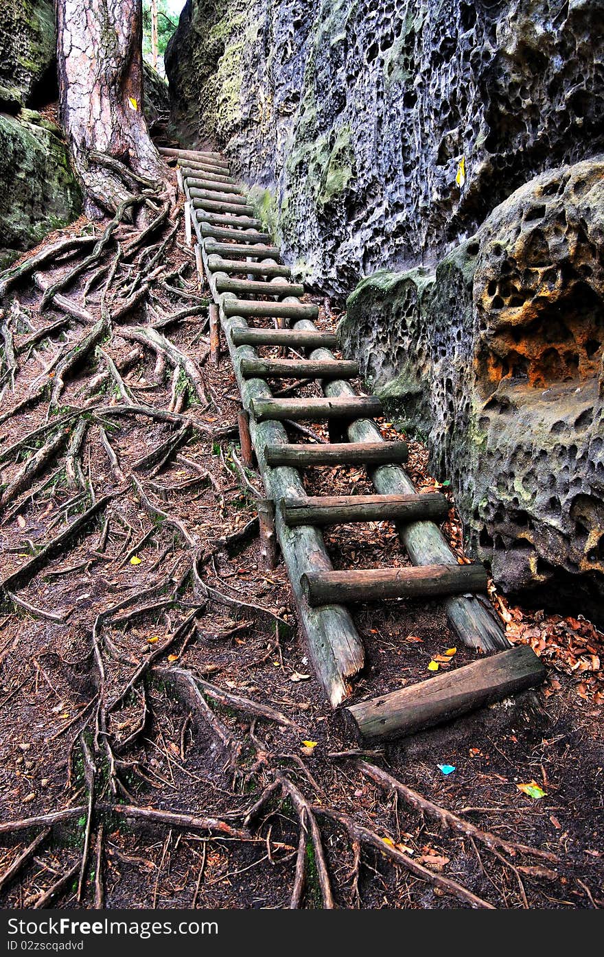 A rocky path, Kokorinsko, Czech Republic