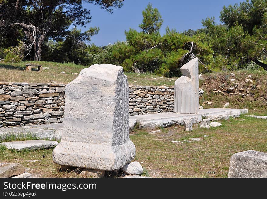 Island Thassos is welknown with its archeological sites. Island Thassos is welknown with its archeological sites.