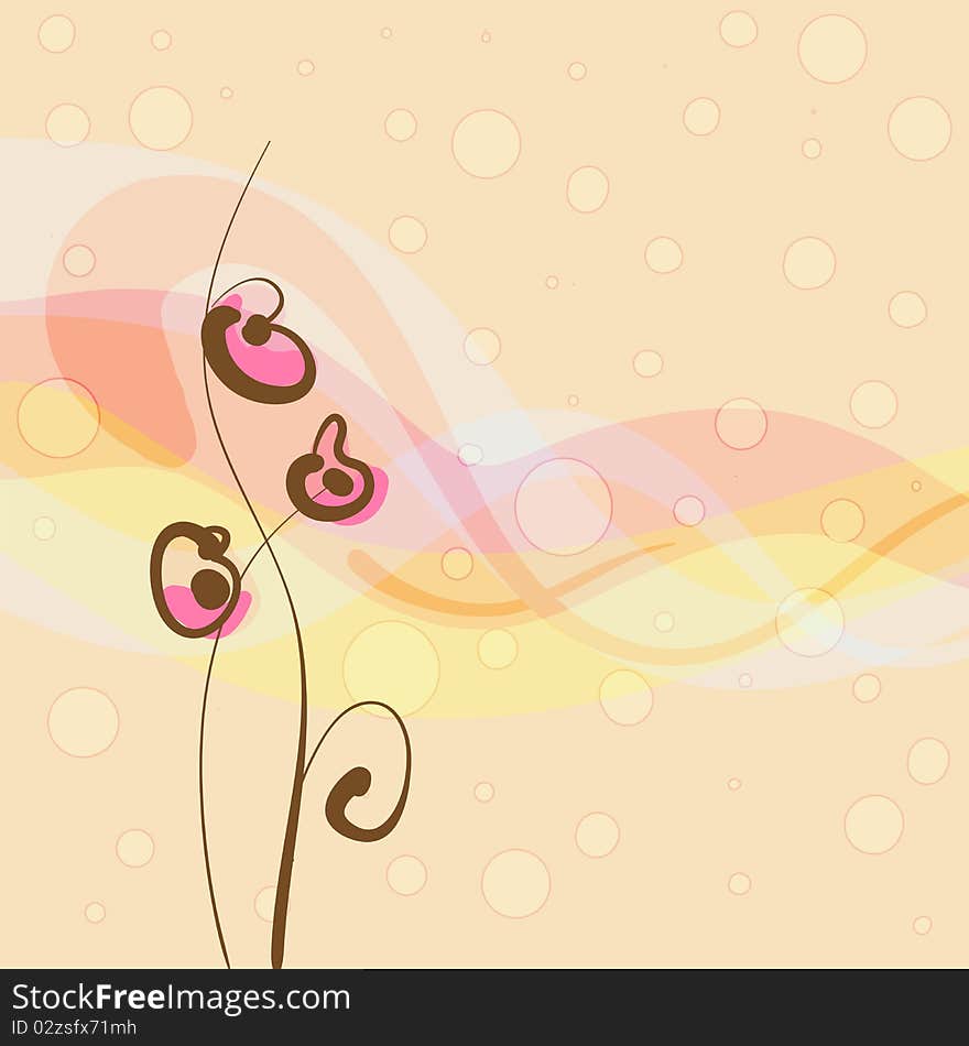 Abstract foral background, clip art illustration. Abstract foral background, clip art illustration