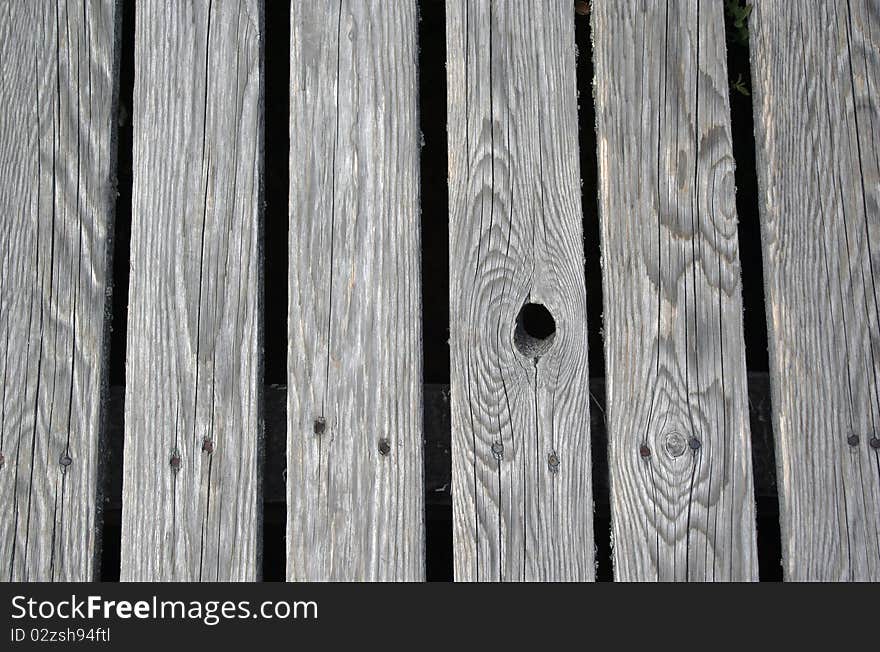 Weathered boards of boardwalk with texture. Weathered boards of boardwalk with texture