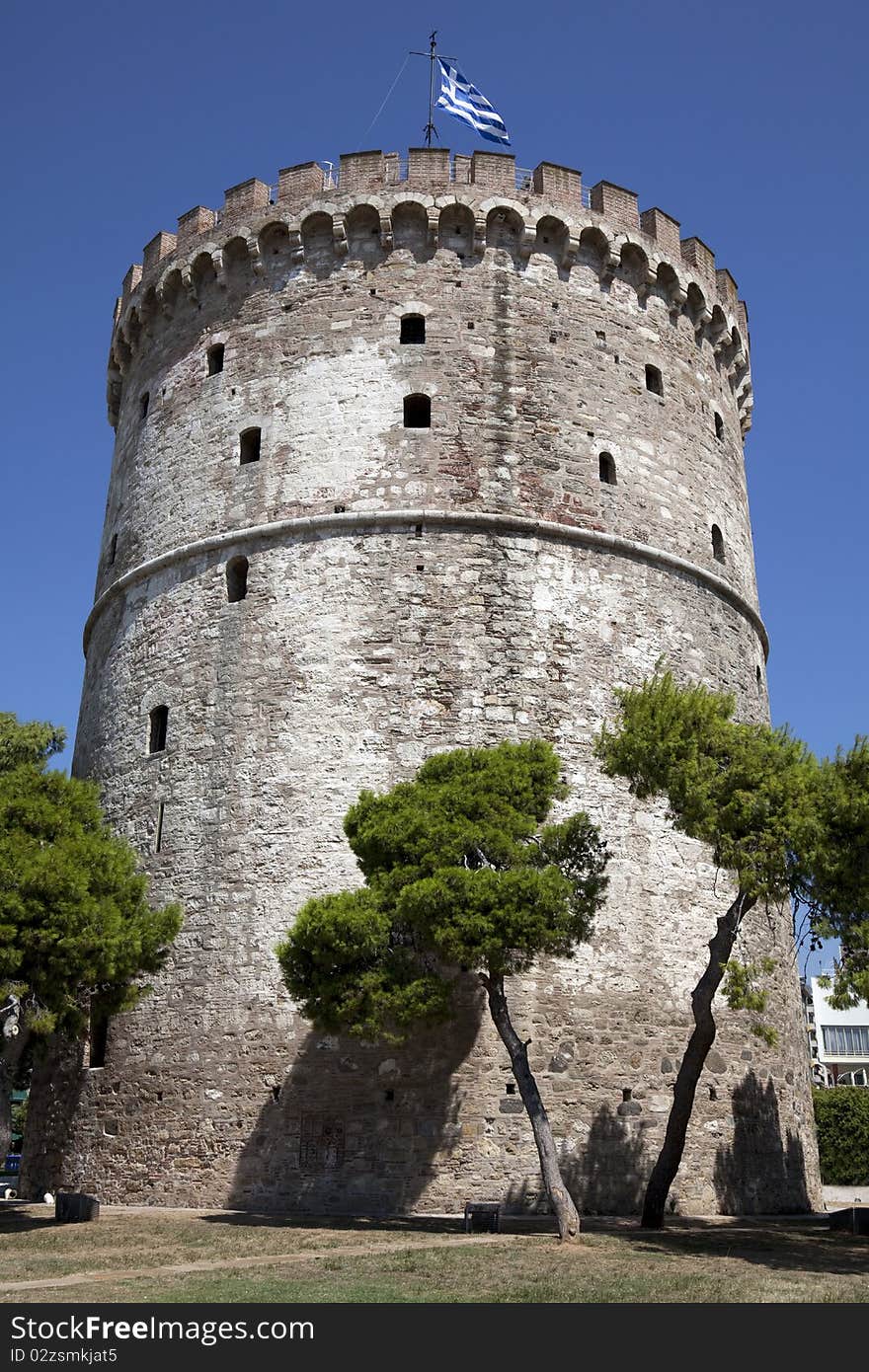 The white tower at Thessaloniki city in Greece