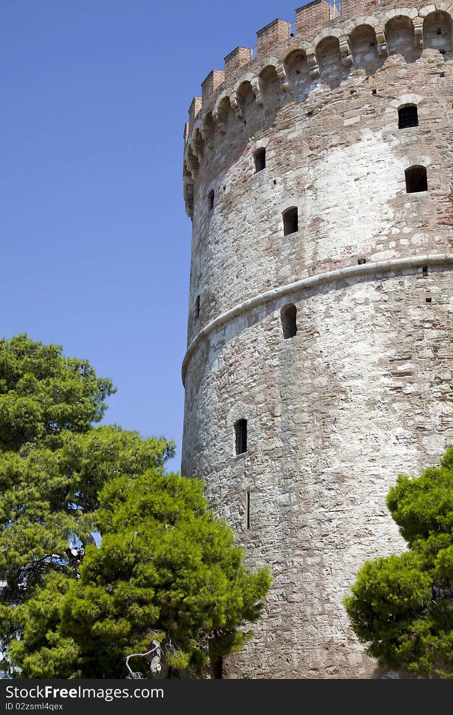 The white tower at Thessaloniki city in Greece