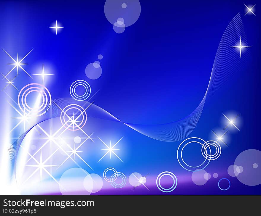 Vector of bright blue background