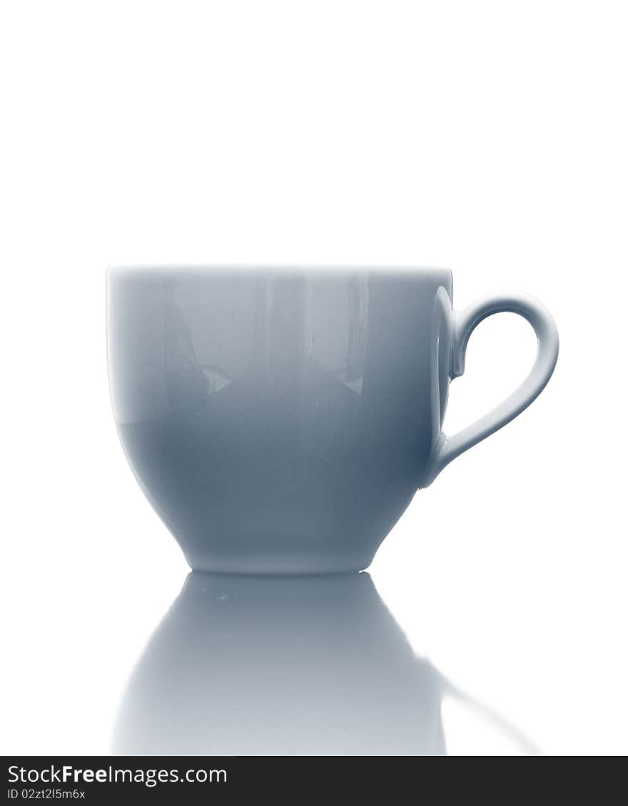 White coffee cup on a white background. White coffee cup on a white background