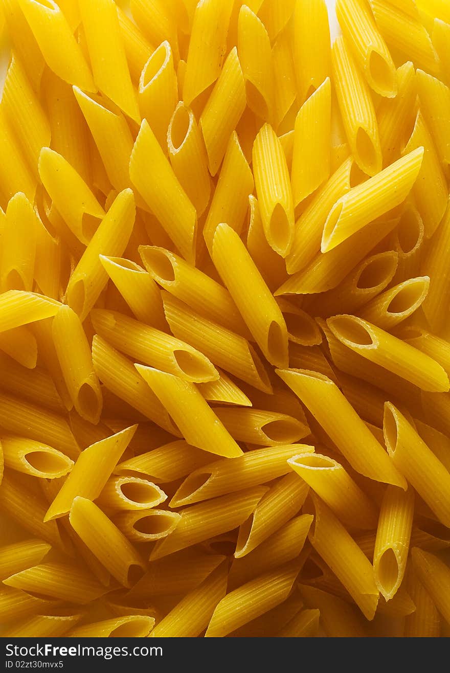 Macaroni yellow as food background