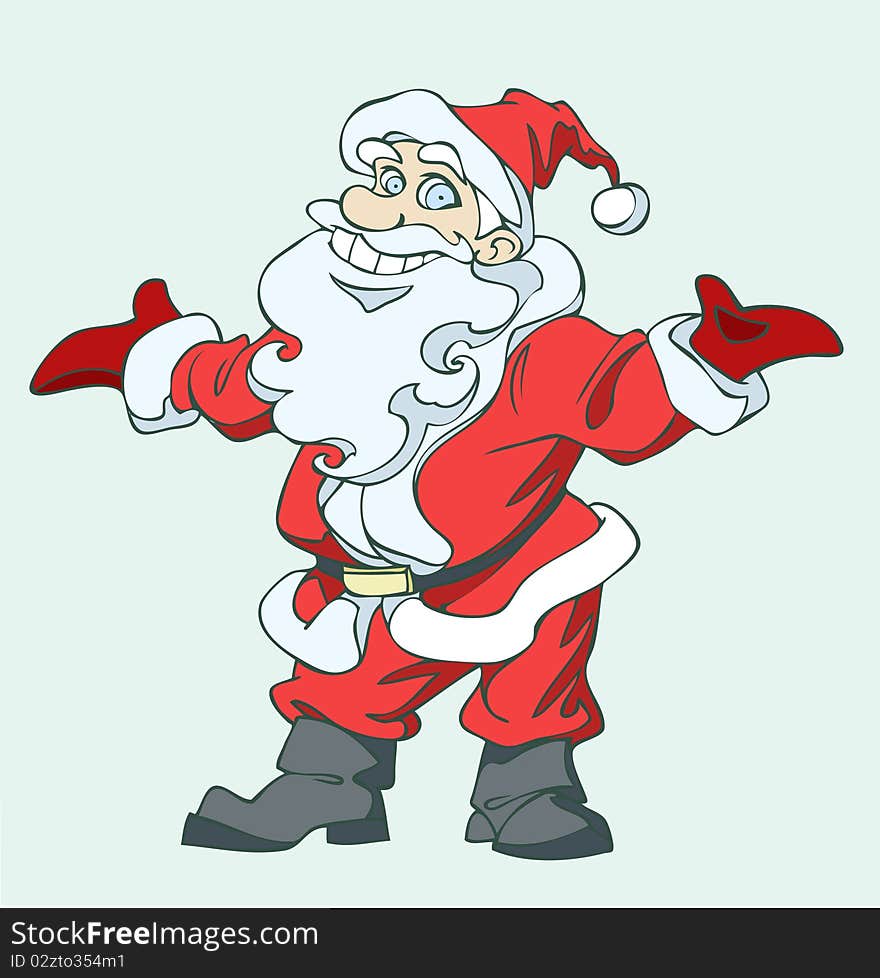 Vector christmas illustration of Santa Clause