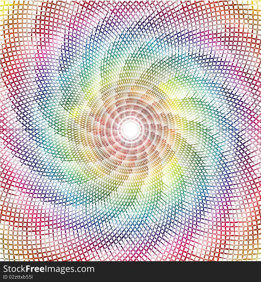 Abstract swirl/grid background with rainbow colors. Abstract swirl/grid background with rainbow colors