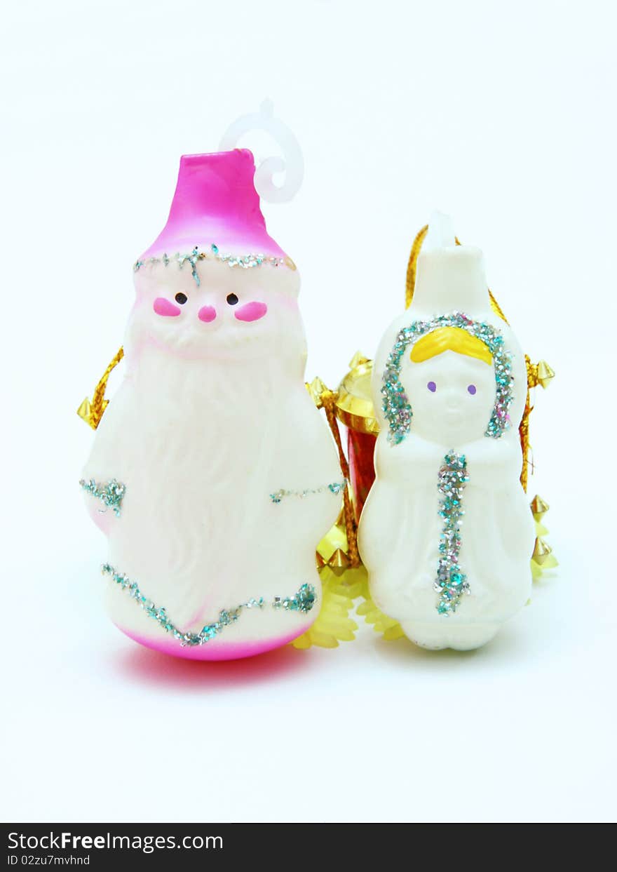 Russian Christmas characters Father Frost (Ded Moroz) and Snow Maiden (Snegurochka). Russian Christmas characters Father Frost (Ded Moroz) and Snow Maiden (Snegurochka)