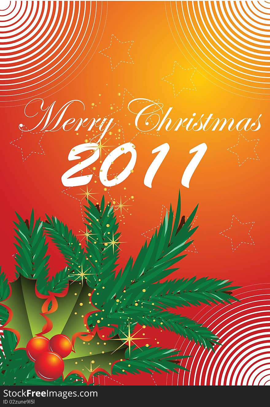 Illustration contains the image of christmas greeting