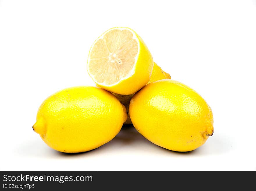 Lemons isolates on white