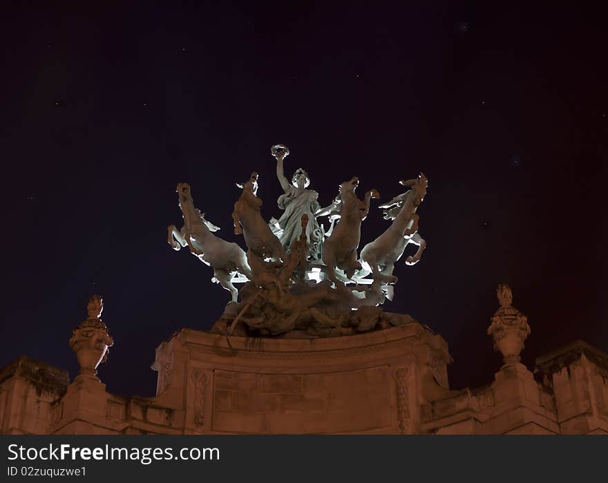 Greatness of night Paris, France summer