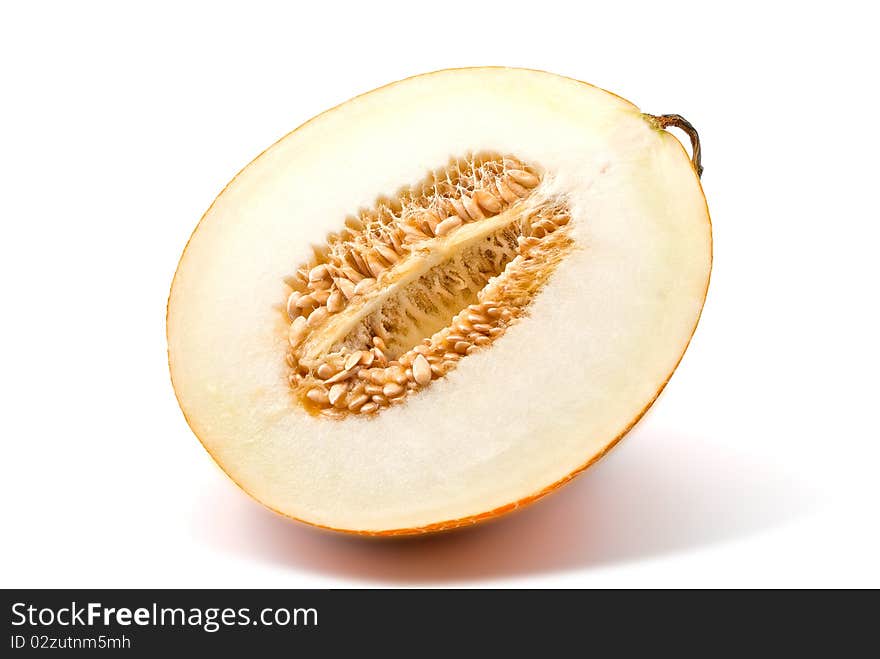 Ripe, juicy melons on the isolated background