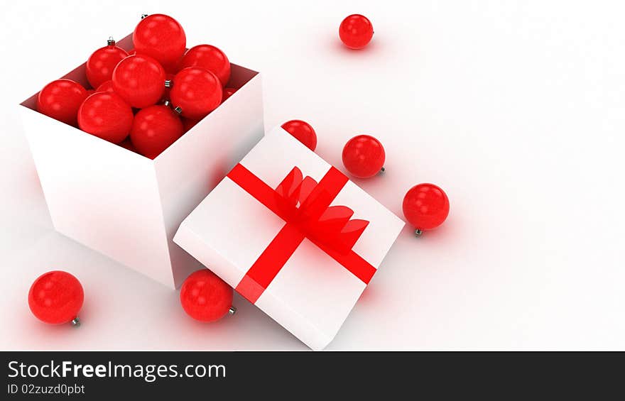 3d Christmas Balls In Box