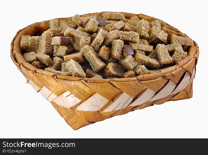 Rusks in big birch-bark box