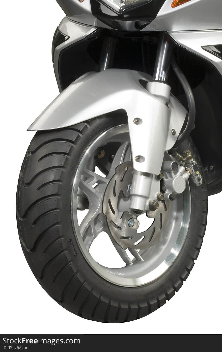 Wheel motorcycle technics allocated for a white background. Wheel motorcycle technics allocated for a white background