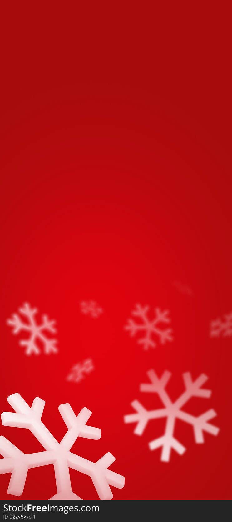 Snowflakes on red. 3d render. Snowflakes on red. 3d render