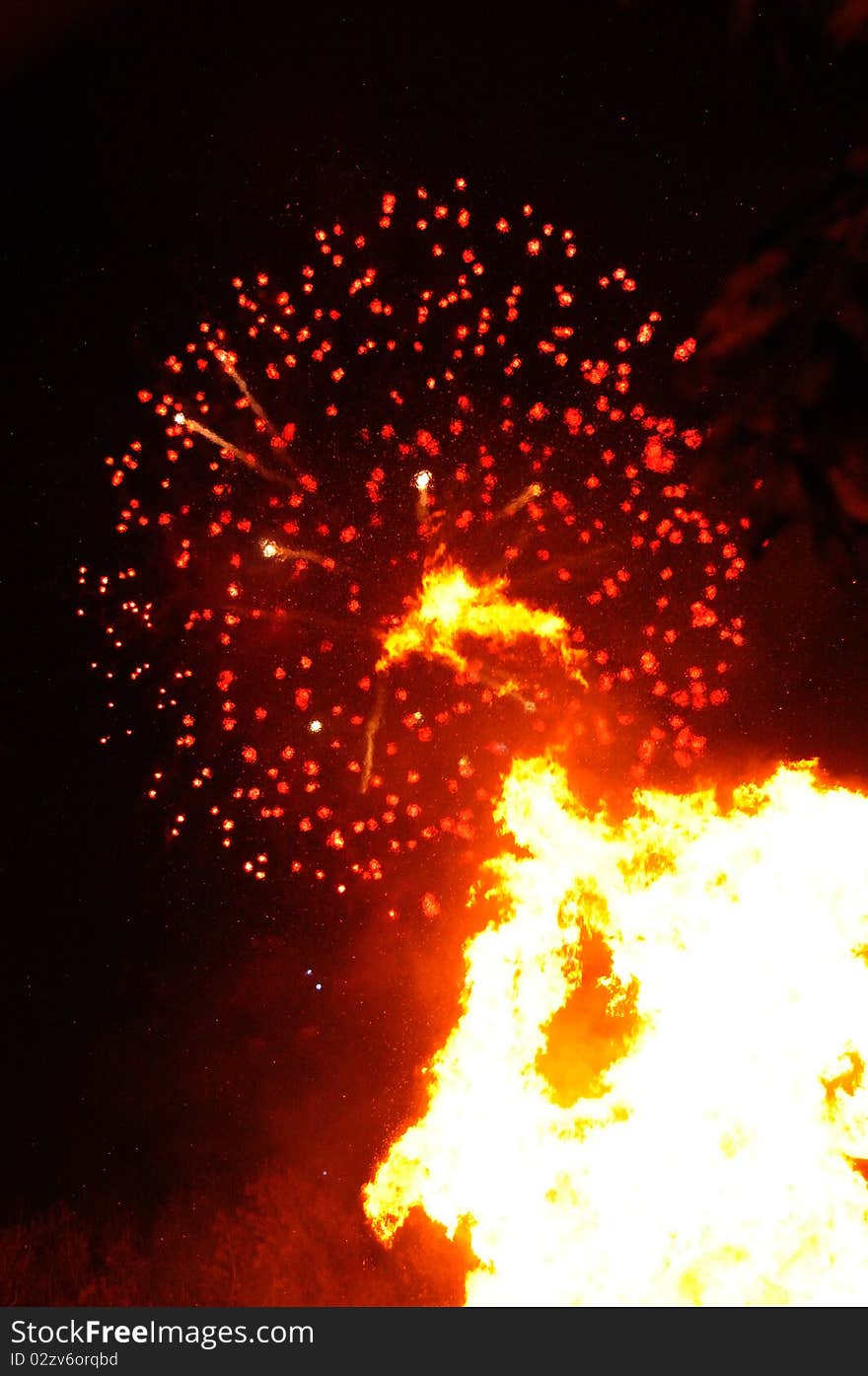 A photograph of Guy Fawkes Night/ Bonfire Night in Lewes East Sussex on November 5 2010