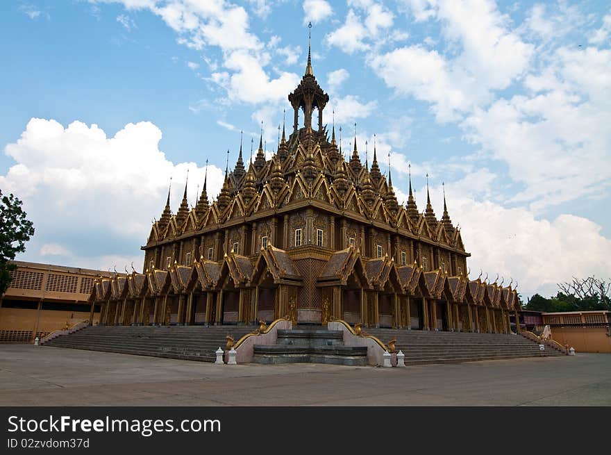 Monastic building at U-Thaithani province, Thailand.