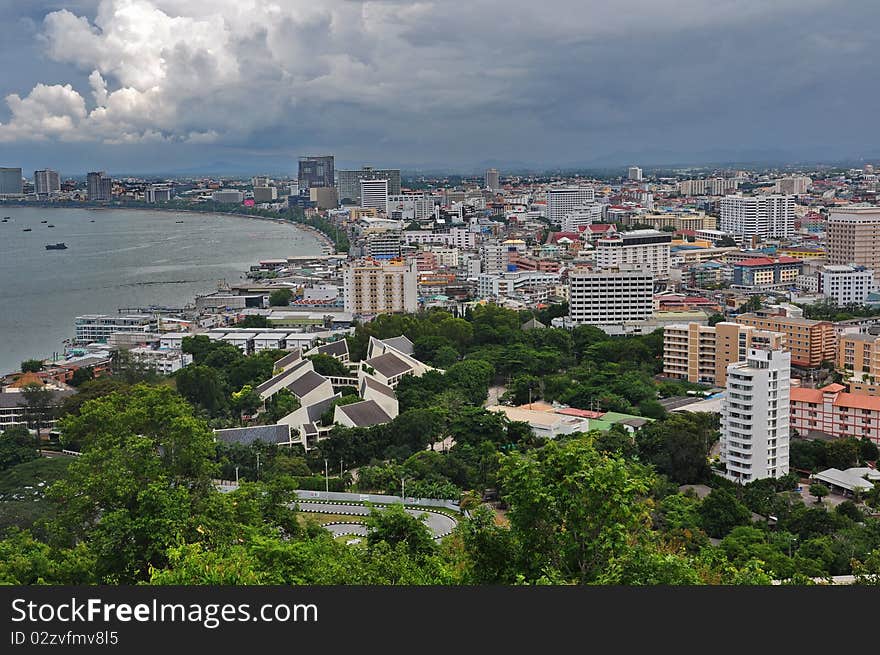 Pattaya city, Thailand, photo made from the View-point. Camera Nikon D90, 18-105mm. Pattaya city, Thailand, photo made from the View-point. Camera Nikon D90, 18-105mm