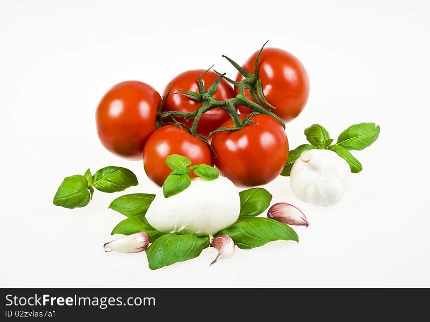 Tomatoes, Mozzarella, Basil And Garlic