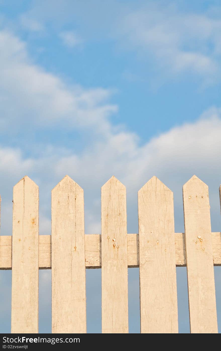 White wooden fence