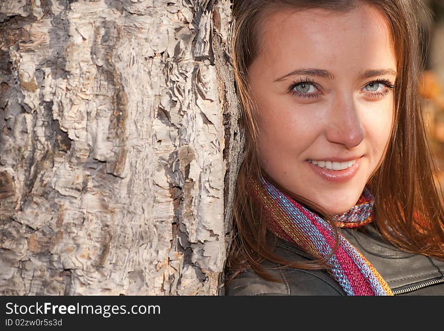 Romantic beautiful young woman smiling and enjoying the life