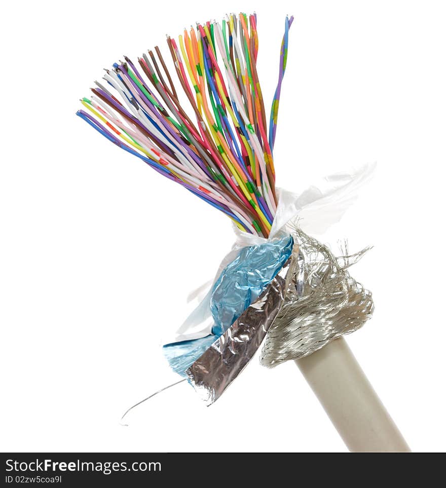 Color telephone or telecommunication cable